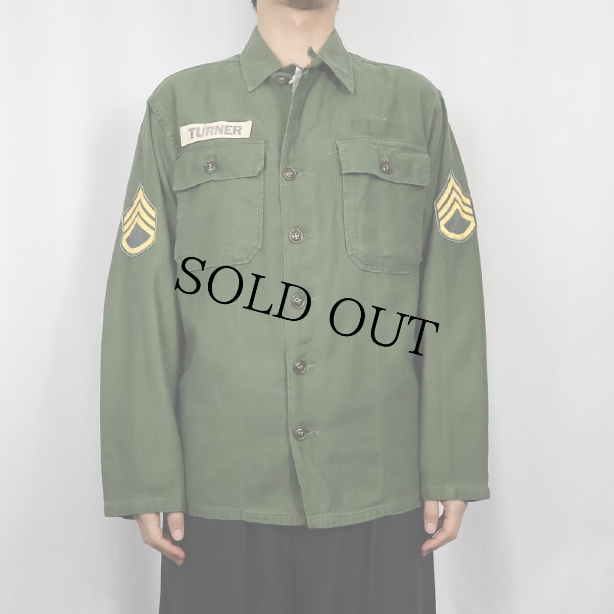 画像2: 60's U.S.ARMY ユーティリティシャツ 1st (2)