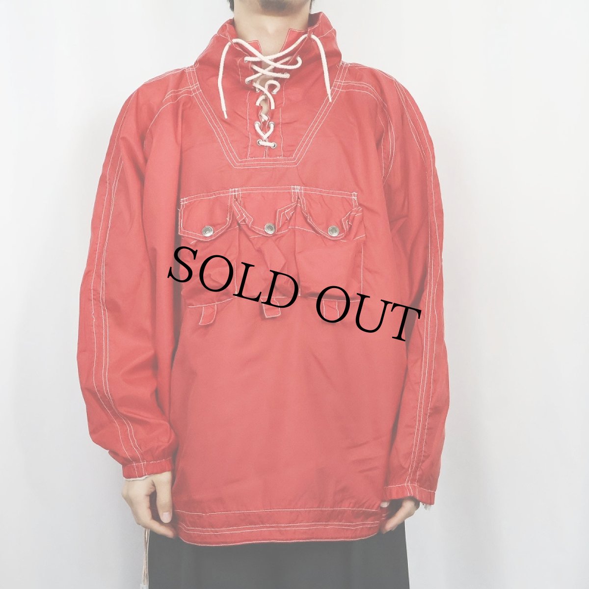 画像3: 80's WESTCOAST ナイロン レースアップジャケット M (3)