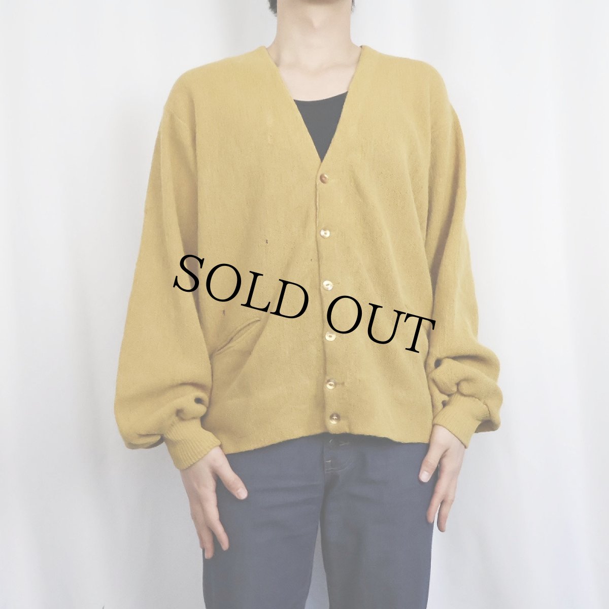 画像4: 60's アルパカニットカーディガン (4)