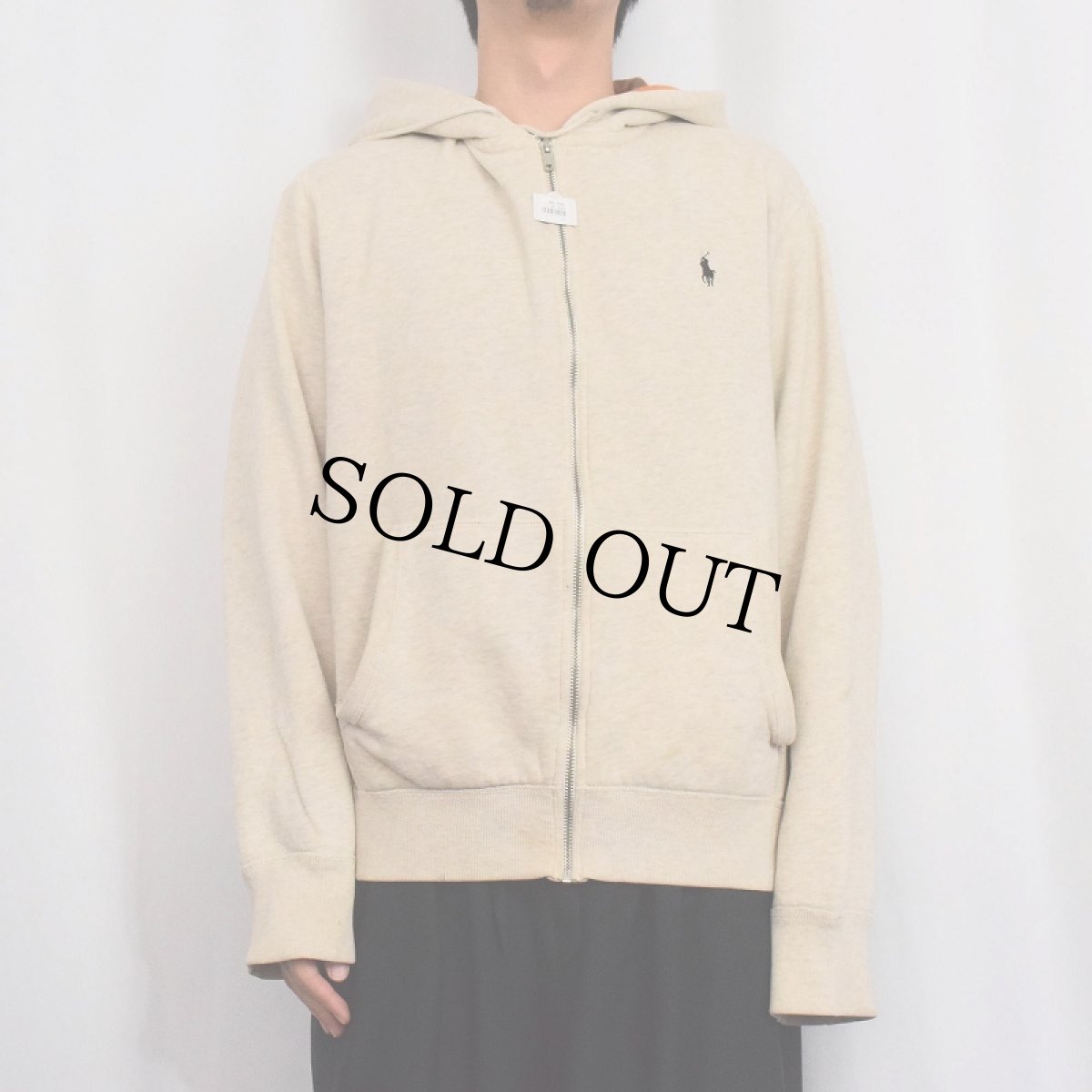 画像2: POLO Ralph Lauren ネイティブ柄切り替え スウェットジップパーカー XL (2)