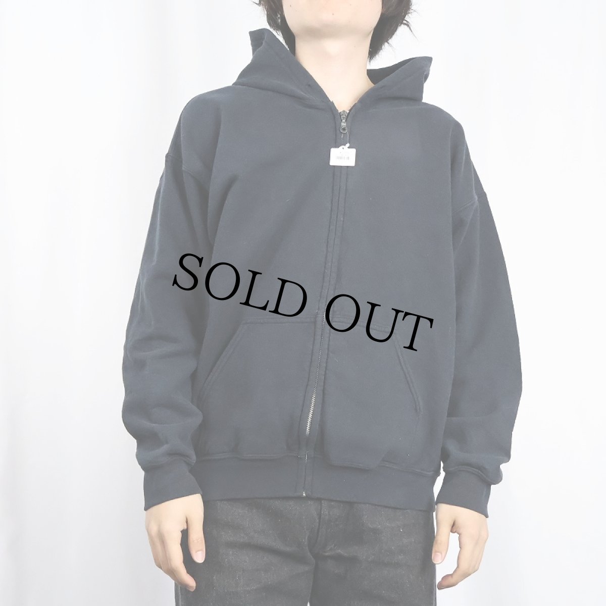 画像2: GILDAN スウェットジップパーカー BLACK L (2)