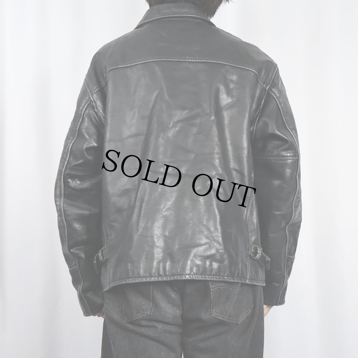 画像3: 90's〜 VERA PELLE ITALY製 レザージャケット BLACK (3)