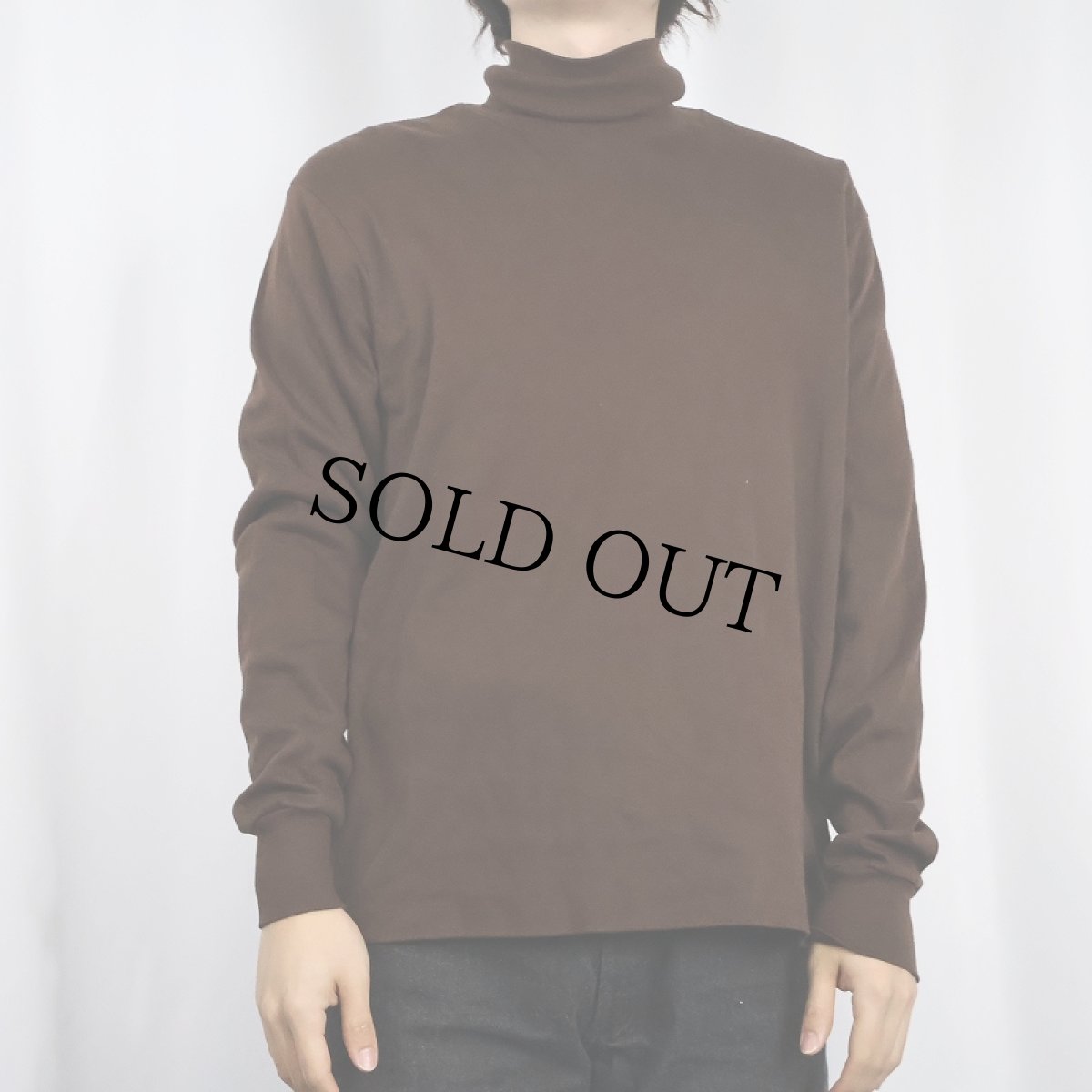 画像2: 70〜80's duofold タートルネックロンT BROWN L (2)