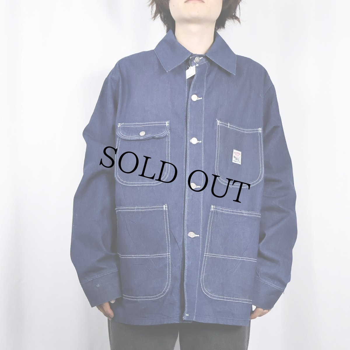 画像2: 90's POINTER USA製 デニムカバーオール SIZE44 (2)