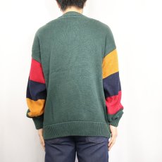 画像3: 90's AMERICAN EAGLE マルチカラー ラミー×コットン ニットセーター XL (3)