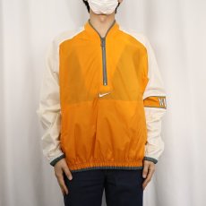 画像2: NIKE 切り替えデザイン ハーフジップナイロンジャケット M (2)