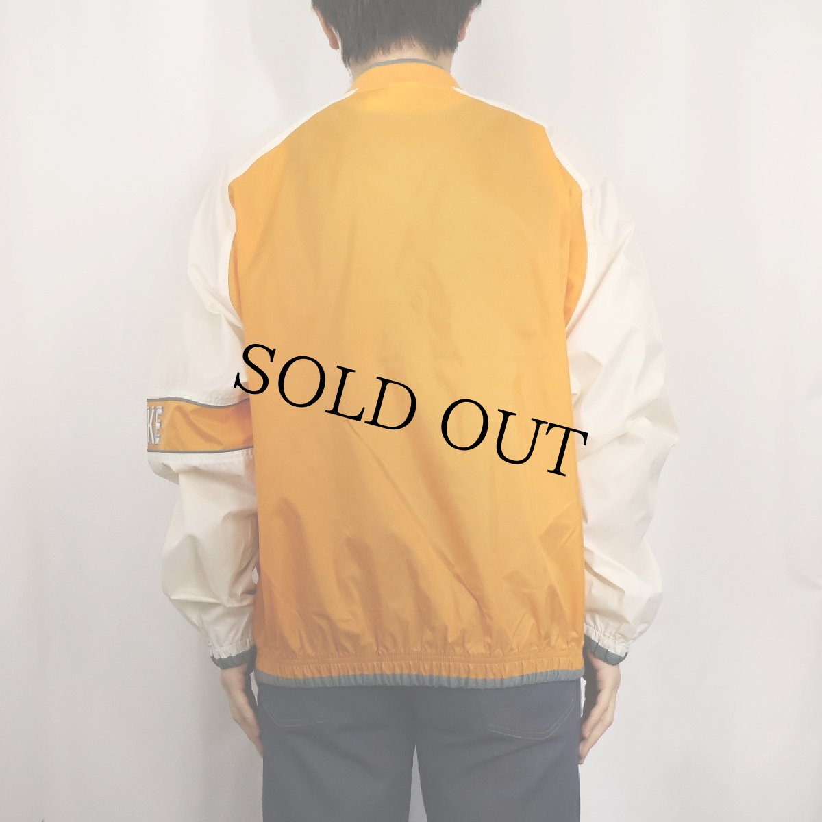 画像3: NIKE 切り替えデザイン ハーフジップナイロンジャケット M (3)