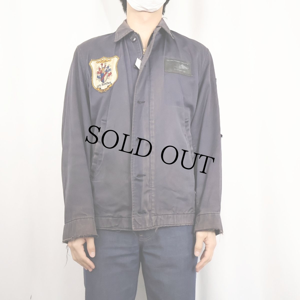 画像2: 60's U.S.NAVY ワッペン付き ユーティリティジャケット NAVY SIZE36 REGULAR (2)