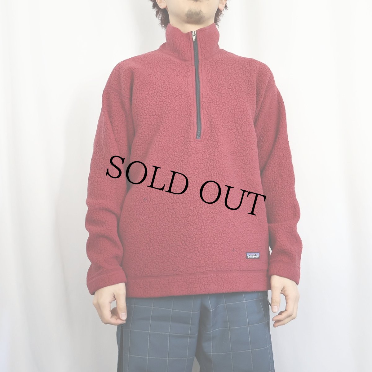 画像2: 90's patagonia USA製 ハーフジップフリースジャケット M (2)