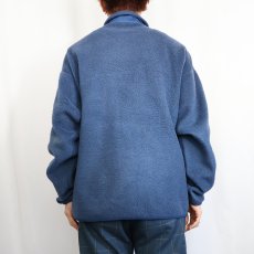 画像3: 90's patagonia 雪なしタグ USA製 フリースジップジャケット NAVY L (3)