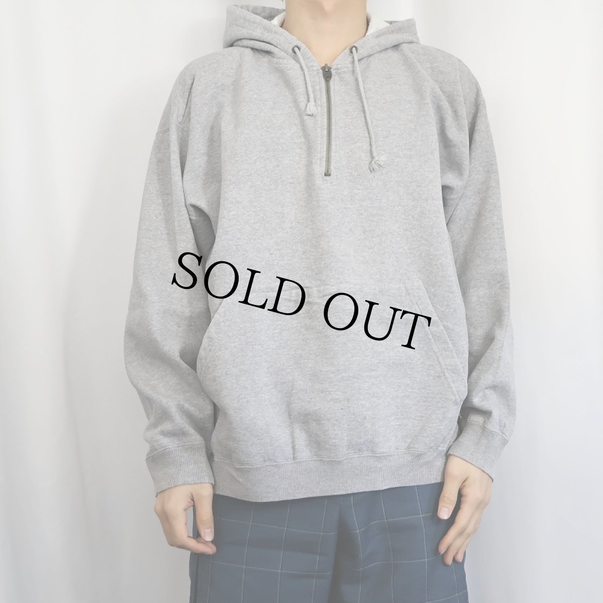 画像2: 90's GAP ハーフジップスウェットパーカー L (2)