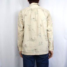 画像3: 40〜50's LION SPORTSWEAR スポーツ柄 コットンシャツ 14-14 1/2 (3)