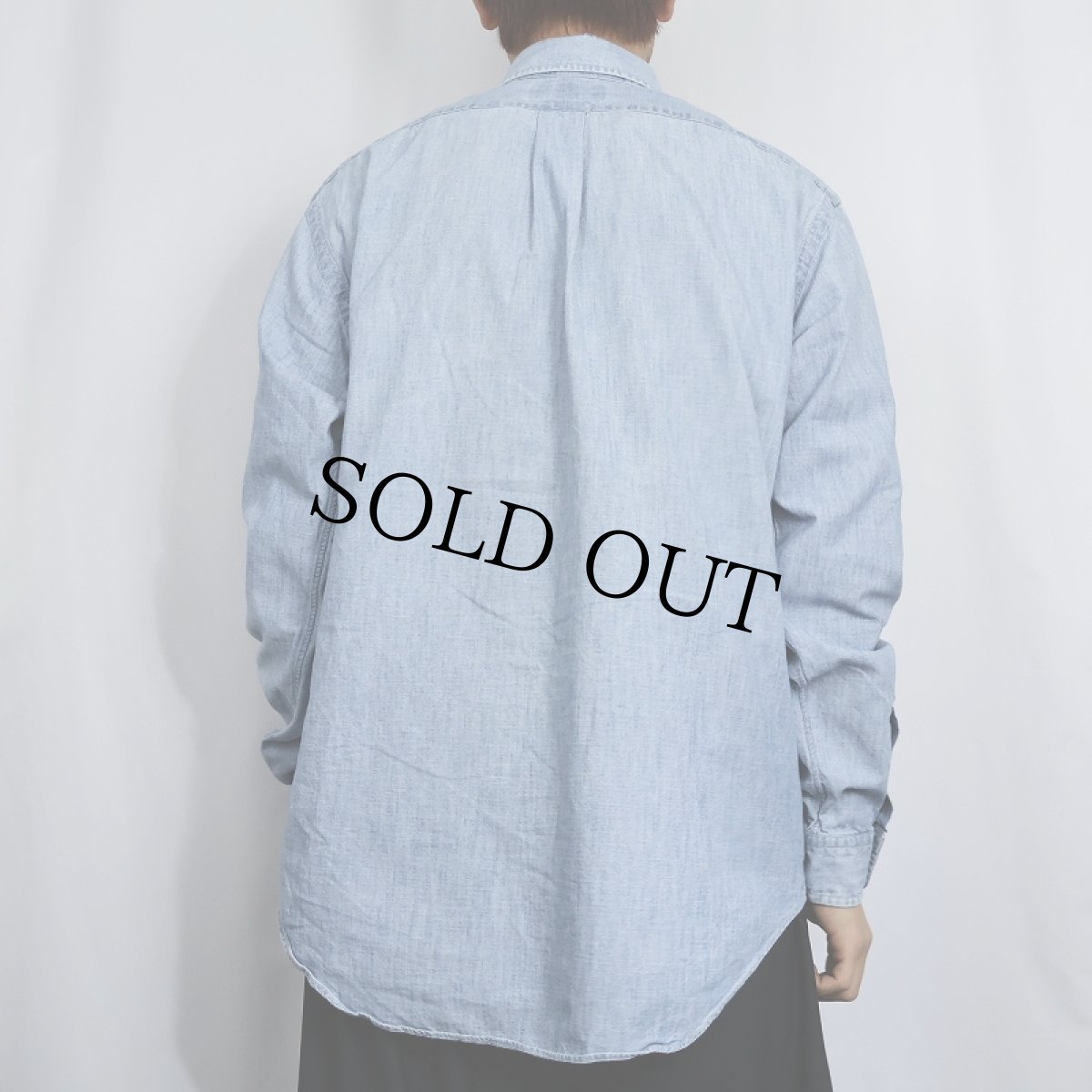 画像3: POLO Ralph Lauren "CLASSIC FIT" ボタンダウン シャンブレーシャツ L (3)