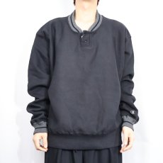 画像2: Champion REVERSE WEAVE ヘンリーネックスウェット BLACK L (2)