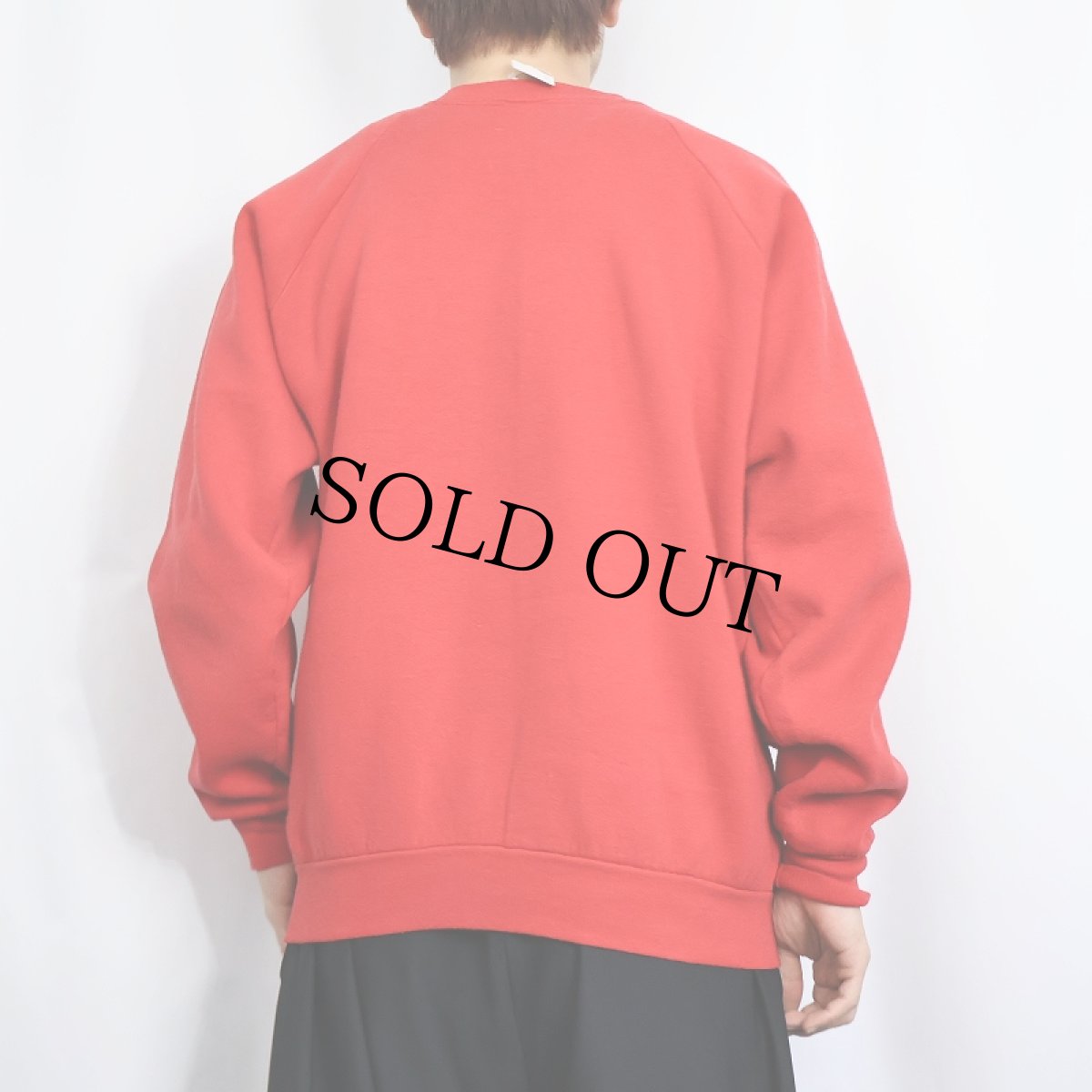 画像3: 90's USA製 "BAH! HUMBUG!!" プリントラグランスウェット XL (3)