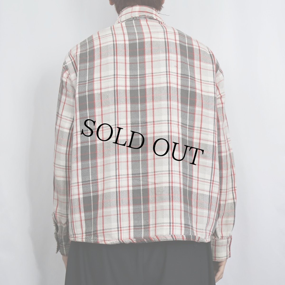 画像3: 80's JIM CATFISH HUNTER チェック柄 ヘビーネルシャツ (3)