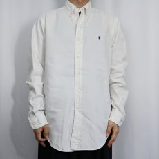 画像2: POLO Ralph Lauren "CLASSIC FIT" コットンボタンダウンシャツ SIZE16 34/35 (2)
