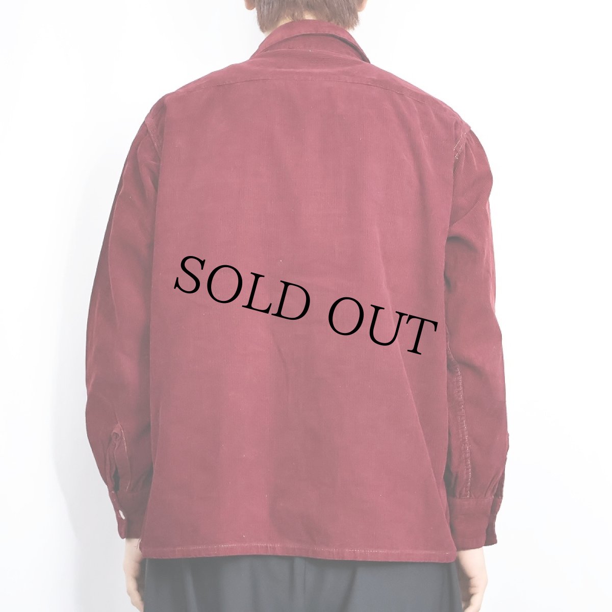 画像3: 60's CORDUROY BY WOODBURY USA製 コーデュロイオープンカラーシャツ L (3)