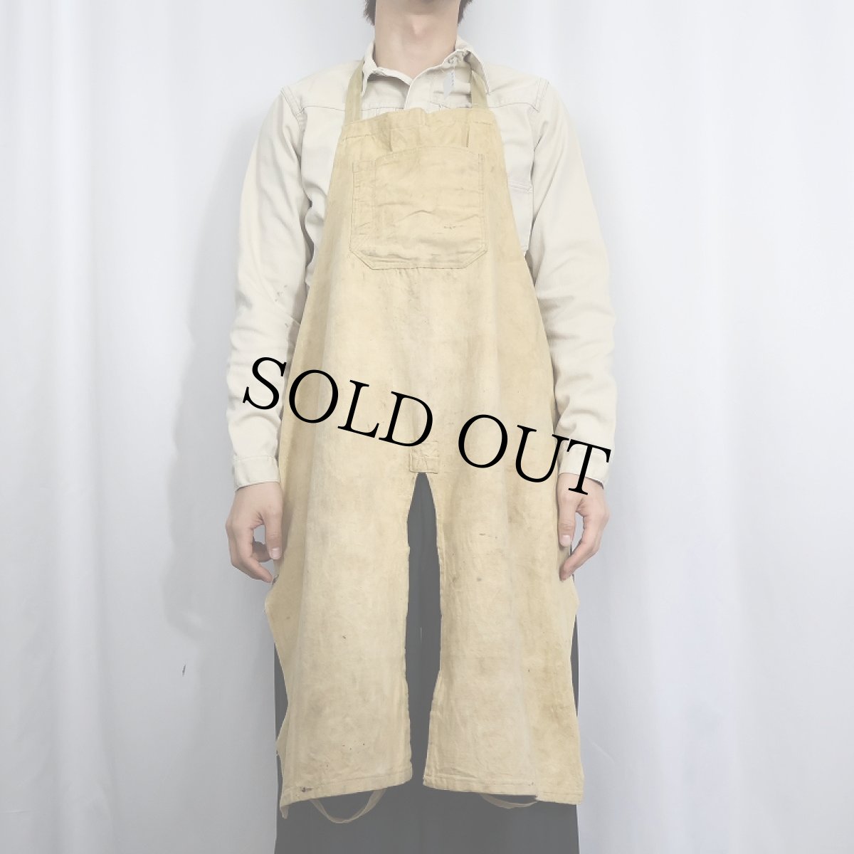 画像2: VINTAGE コットンキャンバスエプロン (2)