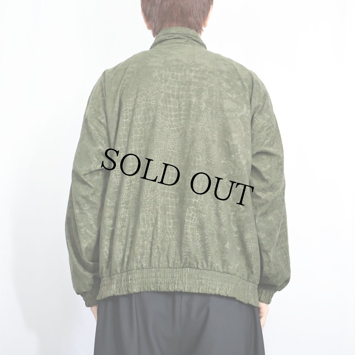 画像3: KAKTUS クロコダイル柄加工 ベロアジャケット L (3)