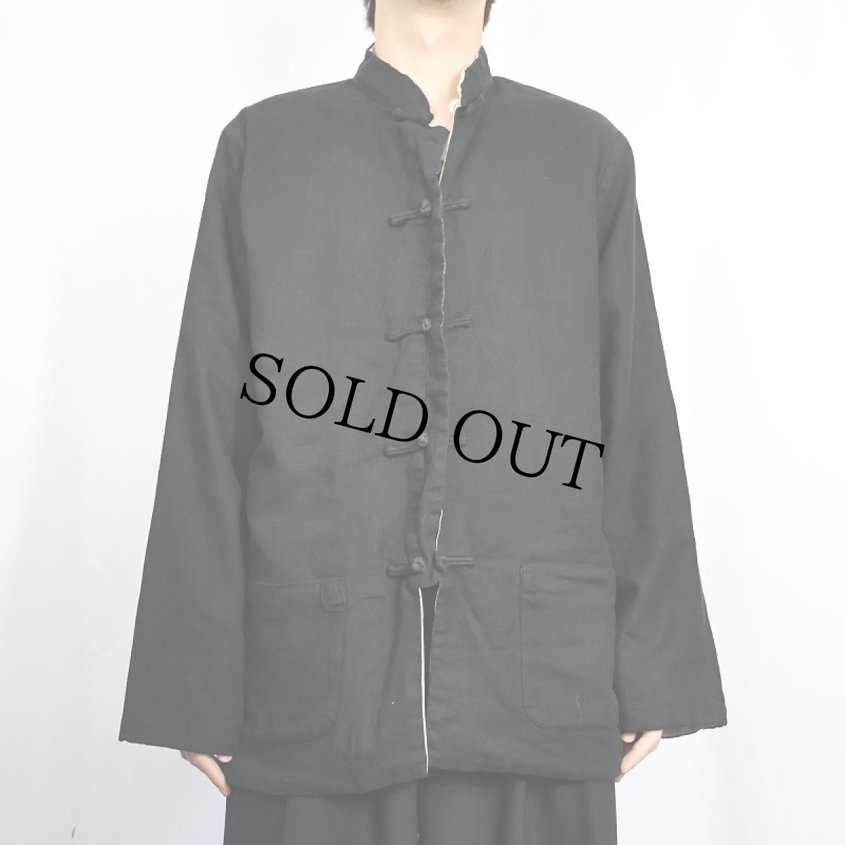 画像3: MI NI YE リネン×レーヨン リバーシブルチャイナシャツ (3)