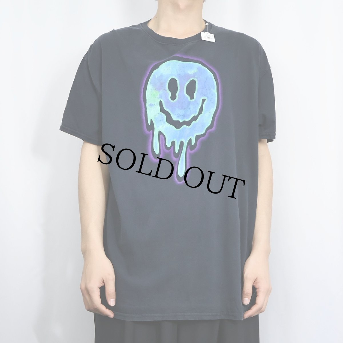 画像2: スマイルプリントTシャツ BLACK XL (2)