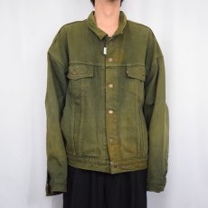 画像2: 90's Levi's 70598 USA製 後染め カラーデニムジャケット XL (2)