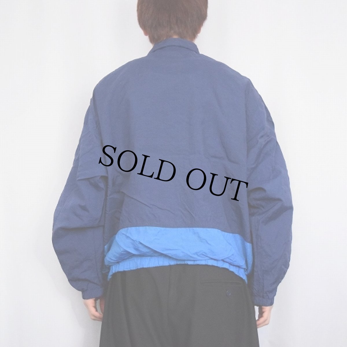 画像3: 90〜2000's NIKE 切り替えデザイン ナイロンジャケット NAVY M (3)