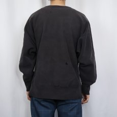 画像3: 80's Champion REVERSE WEAVE トリコタグ USA製 目付きスウェット BLACK L (3)
