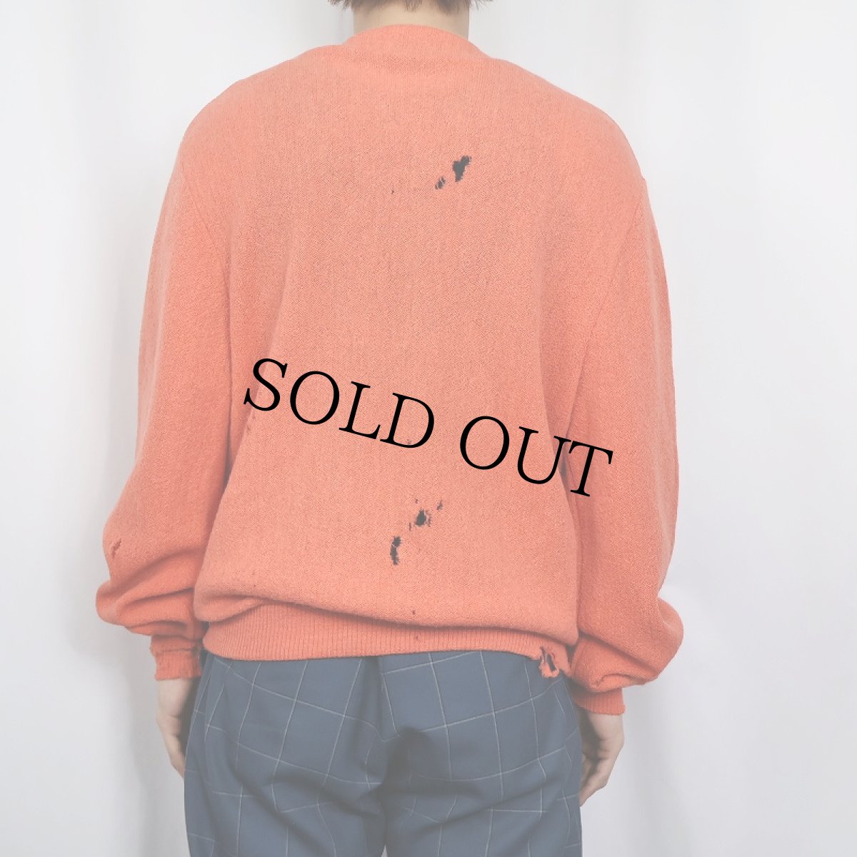 画像3: 60〜70's Arnold Palmer USA製 アルパカ×ウール ニットカーディガン L (3)