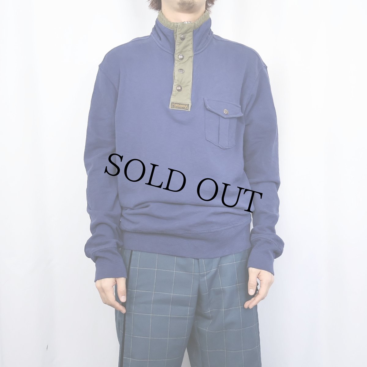 画像2: 【SALE】 POLO Ralph Lauren ハイネックスウェット NAVY L (2)