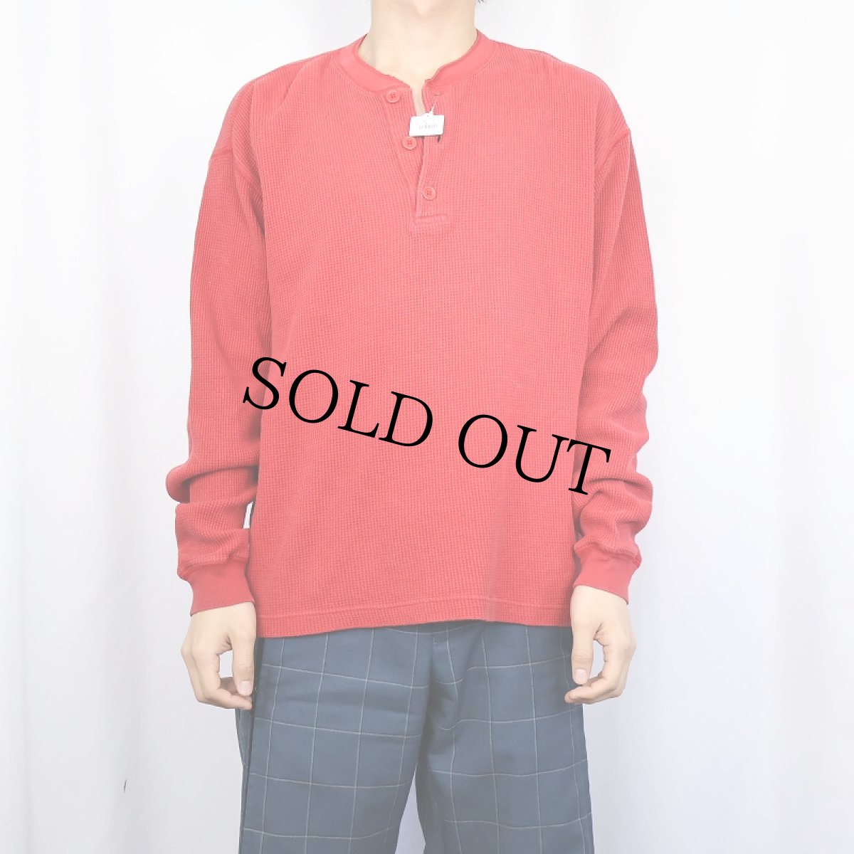 画像2: 90's GAP ヘンリーネック サーマルロンT M (2)