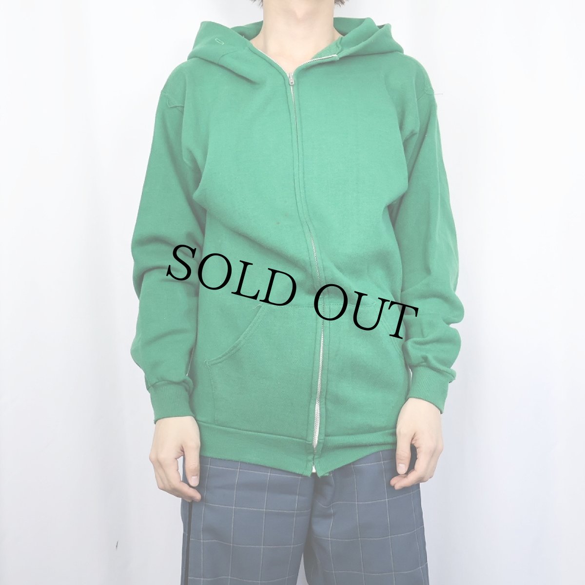 画像3: 70〜80's RUSSELL ATHLETIC 金タグ USA製 フロッキープリント スウェットジップパーカー XL (3)