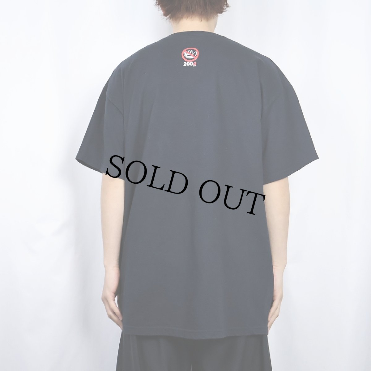 画像3: 2000's "bush again?" 政治風刺 ムンクの叫びパロディプリントTシャツ BLACK XL (3)