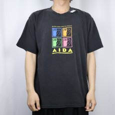 画像2: 2000's ELTON JOHN AND TIM RICE'S AIDA ミュージカルTシャツ BLACK (2)