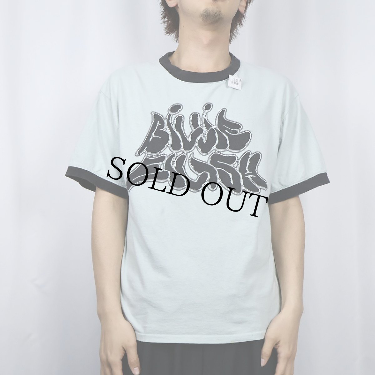 画像2: Billie Eilish ミュージシャンリンガーTシャツ L (2)