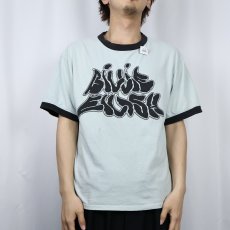 画像2: Billie Eilish ミュージシャンリンガーTシャツ L (2)