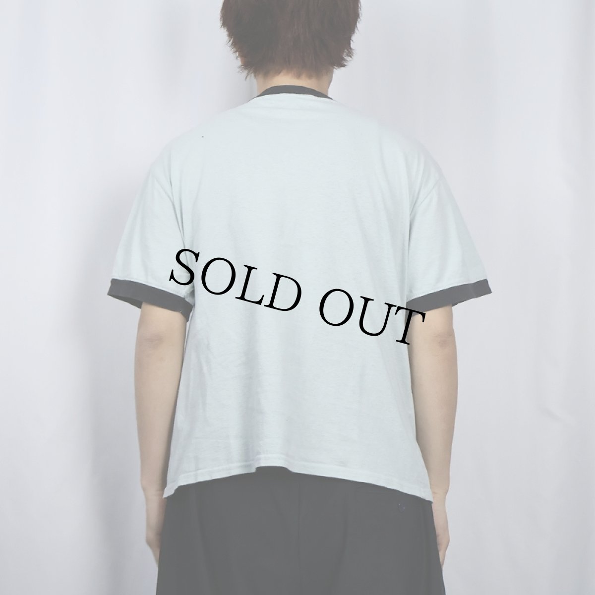 画像3: Billie Eilish ミュージシャンリンガーTシャツ L (3)