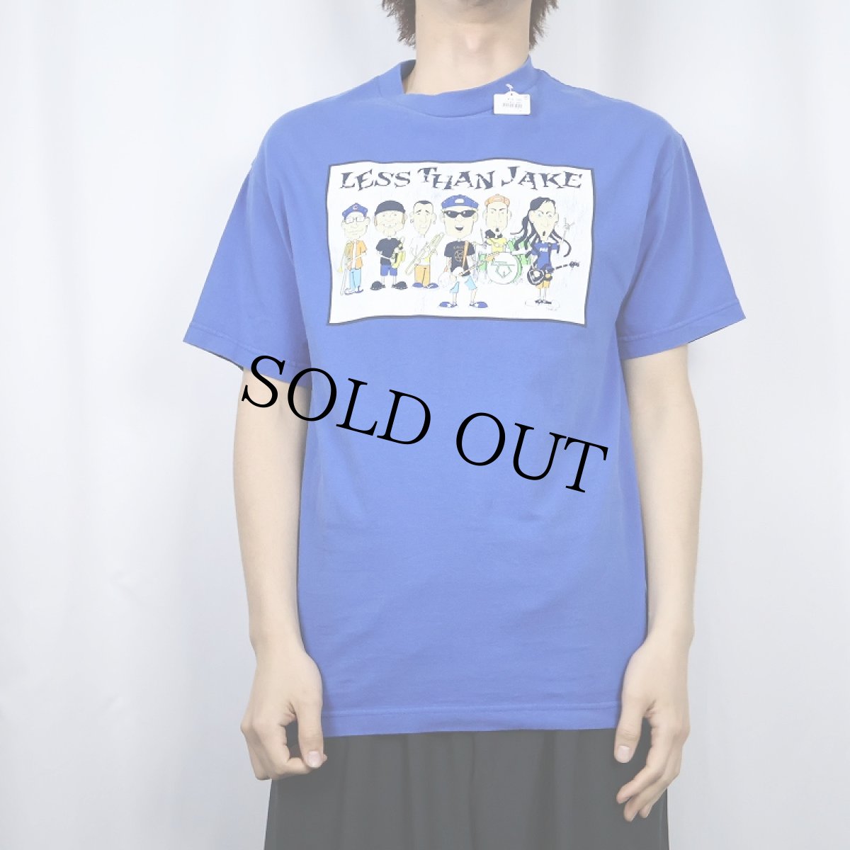 画像2: 【SALE】 90〜2000's LESS THAN JAKE USA製 スカコア・バンドTシャツ M (2)