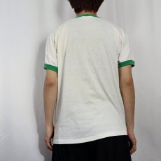 画像3: 80's Budwiser USA製 ビールメーカープリントリンガーTシャツ L (3)
