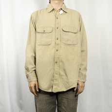 画像2: 〜50's コットンツイルワークシャツ  (2)
