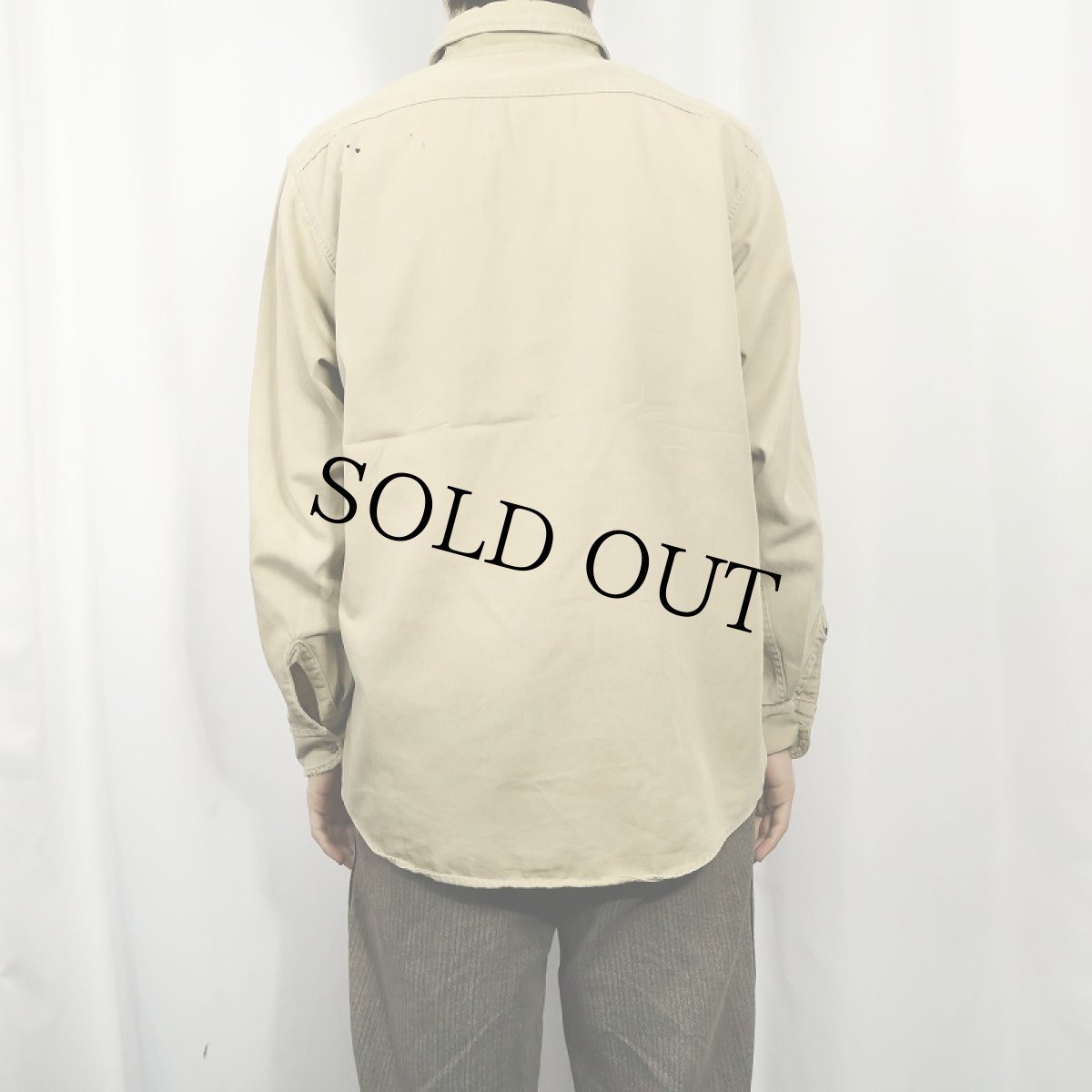 画像3: 〜50's コットンツイルワークシャツ (3)