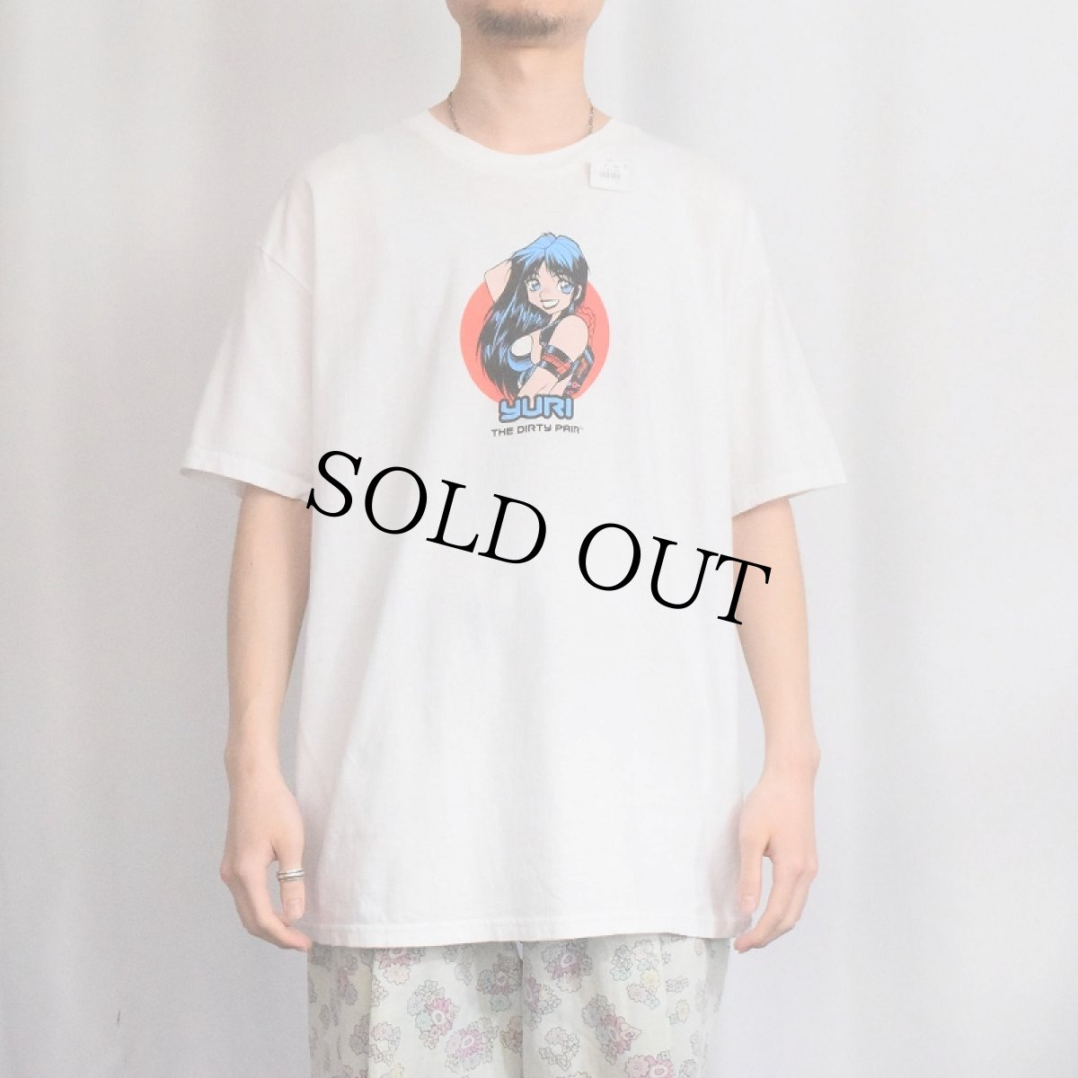 画像2: 2000's The Dirty Pair "YURI" キャラクタープリントTシャツ L (2)