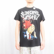 画像3: MUNICIPAL WASTE スラッシュメタルバンド "ドナルド・トランプ"プリントTシャツ BLACK (3)