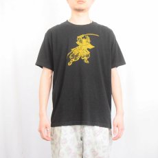 画像2: 80's USA製 "剣道" 武士プリントTシャツ BLACK L (2)