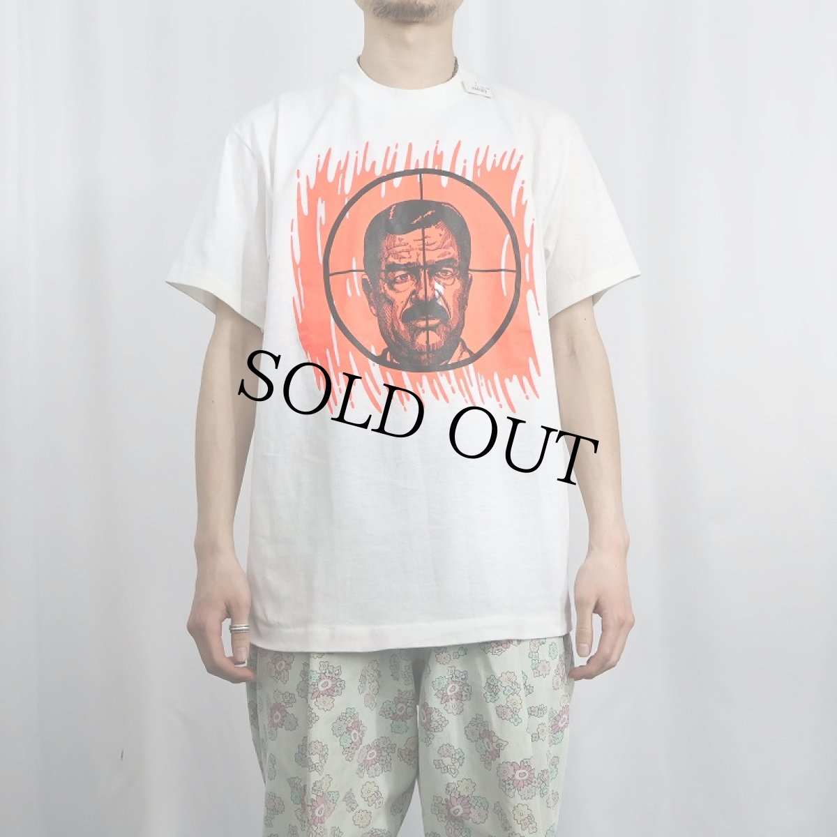 画像2: 90's Saddam Hussein USA製 イラク共和国元大統領プリントTシャツ L (2)