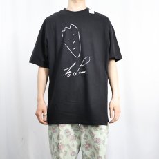 画像2: 90's Jay Leno USA製 コメディアン シグネチャープリントシャツ BLACK XL (2)