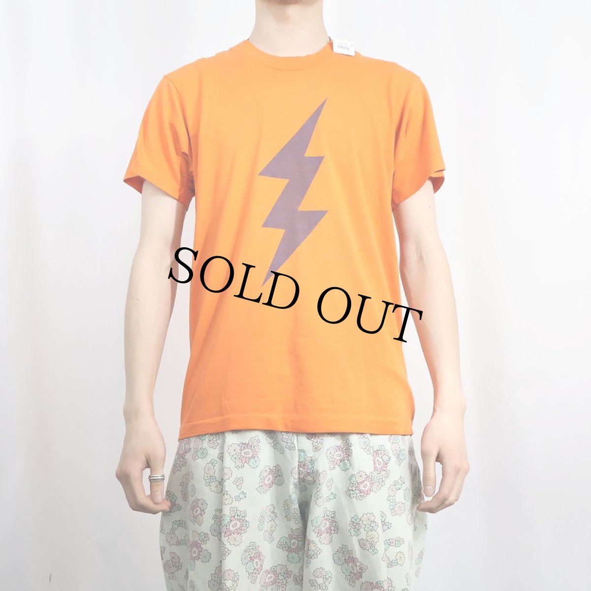 画像2: 80's USA製 "LIGHTNING BOLT" プリントTシャツ M (2)