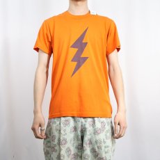画像2: 80's USA製 "LIGHTNING BOLT" プリントTシャツ M (2)