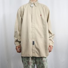 画像2: Ralph Lauren コットンボタンダウンシャツ L (2)